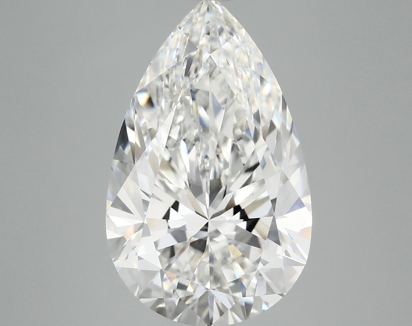 6.41 Carat Pear Shaped Ideal Cut VVS2 IGI Certified Lab Grown Diamond