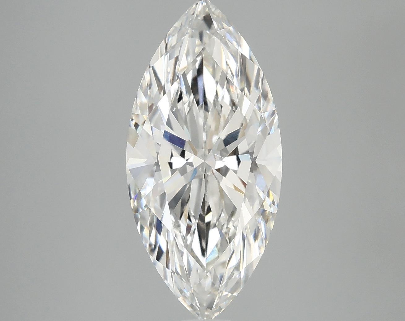 3.06 Carat Marquise Shaped Excellent Cut VVS2 IGI Certified Lab Grown Diamond