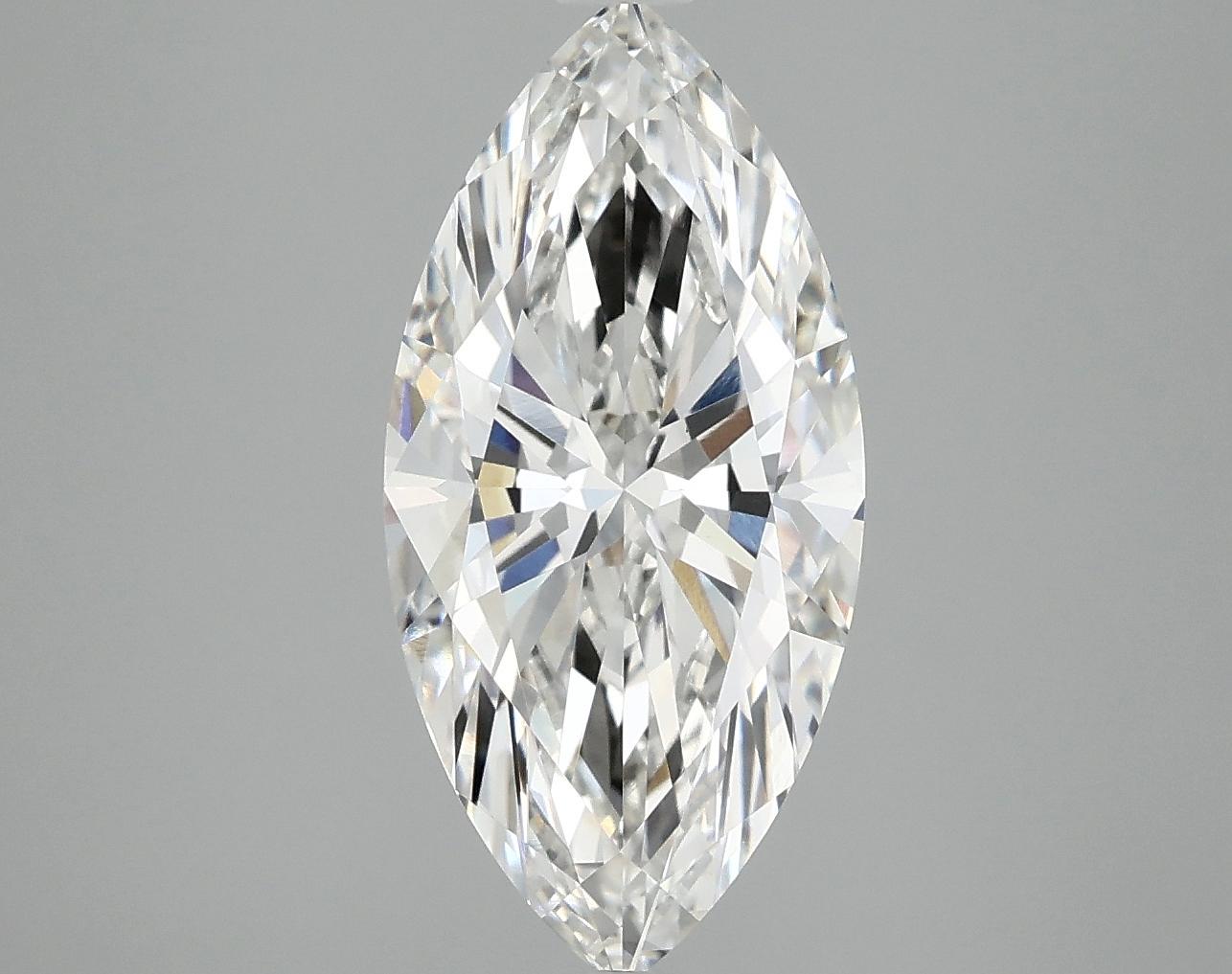 3.08 Carat Marquise Shaped Excellent Cut VVS2 IGI Certified Lab Grown Diamond
