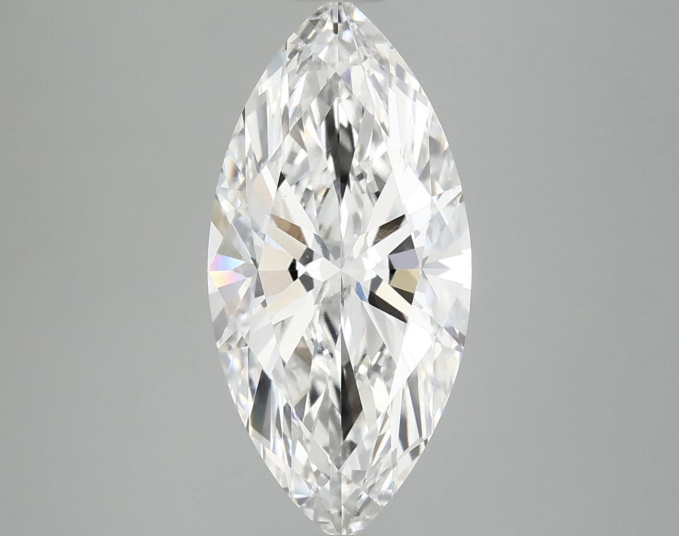 3.04 Carat Marquise Shaped Excellent Cut VVS2 IGI Certified Lab Grown Diamond