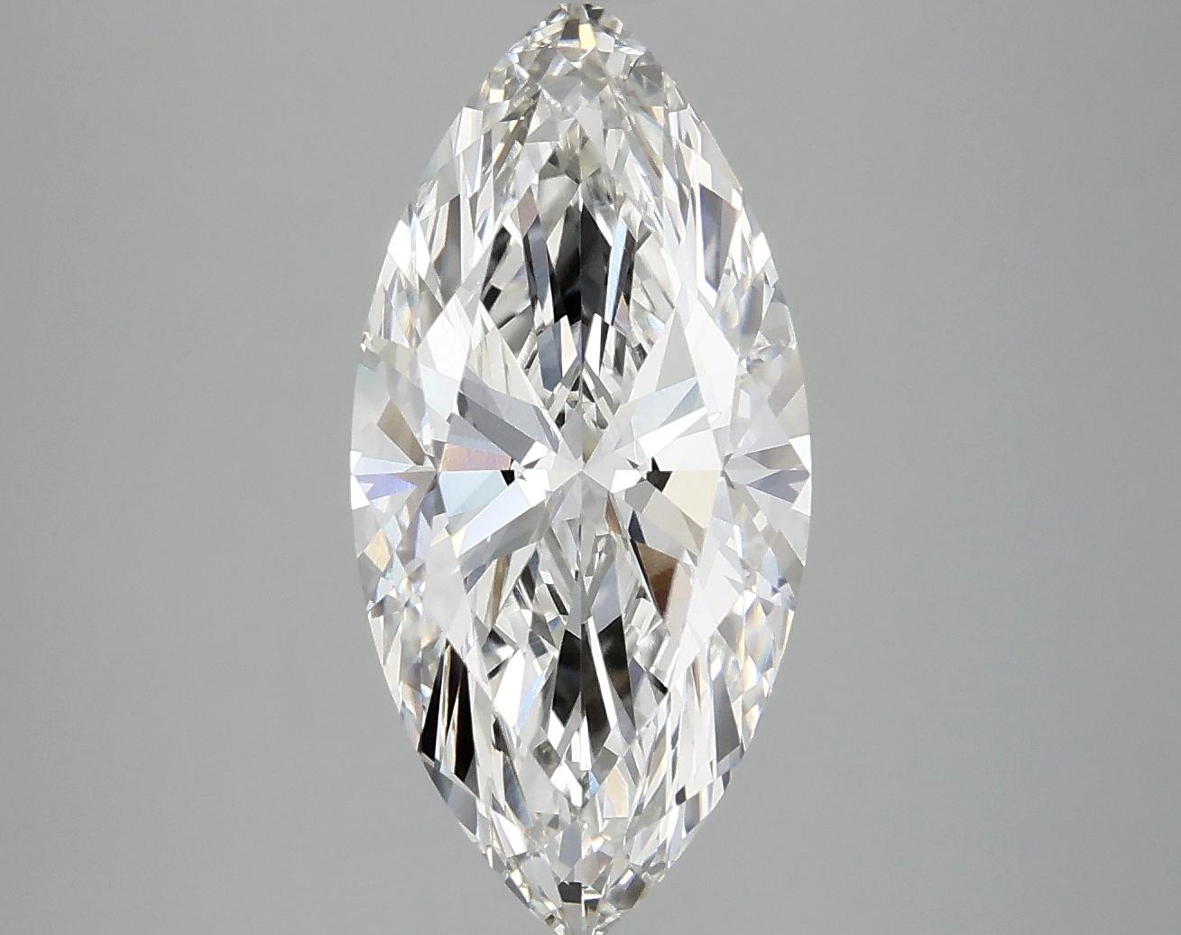 2.98 Carat Marquise Shaped Excellent Cut VVS2 IGI Certified Lab Grown Diamond