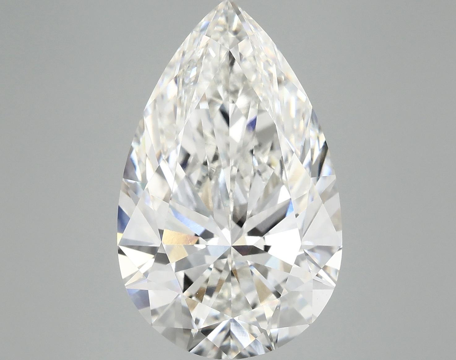 7.01 Carat Pear Shaped Ideal Cut VVS2 IGI Certified Lab Grown Diamond
