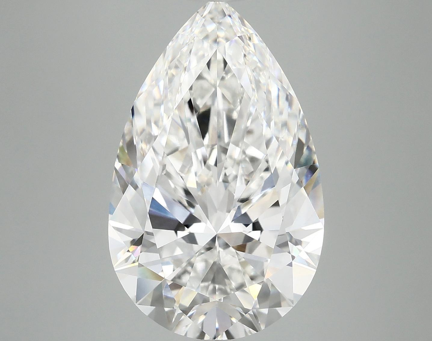 7.41 Carat Pear Shaped Ideal Cut VVS2 IGI Certified Lab Grown Diamond