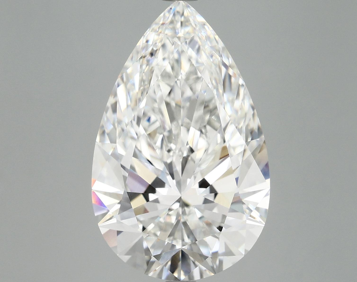 7.58 Carat Pear Shaped Ideal Cut VVS2 IGI Certified Lab Grown Diamond