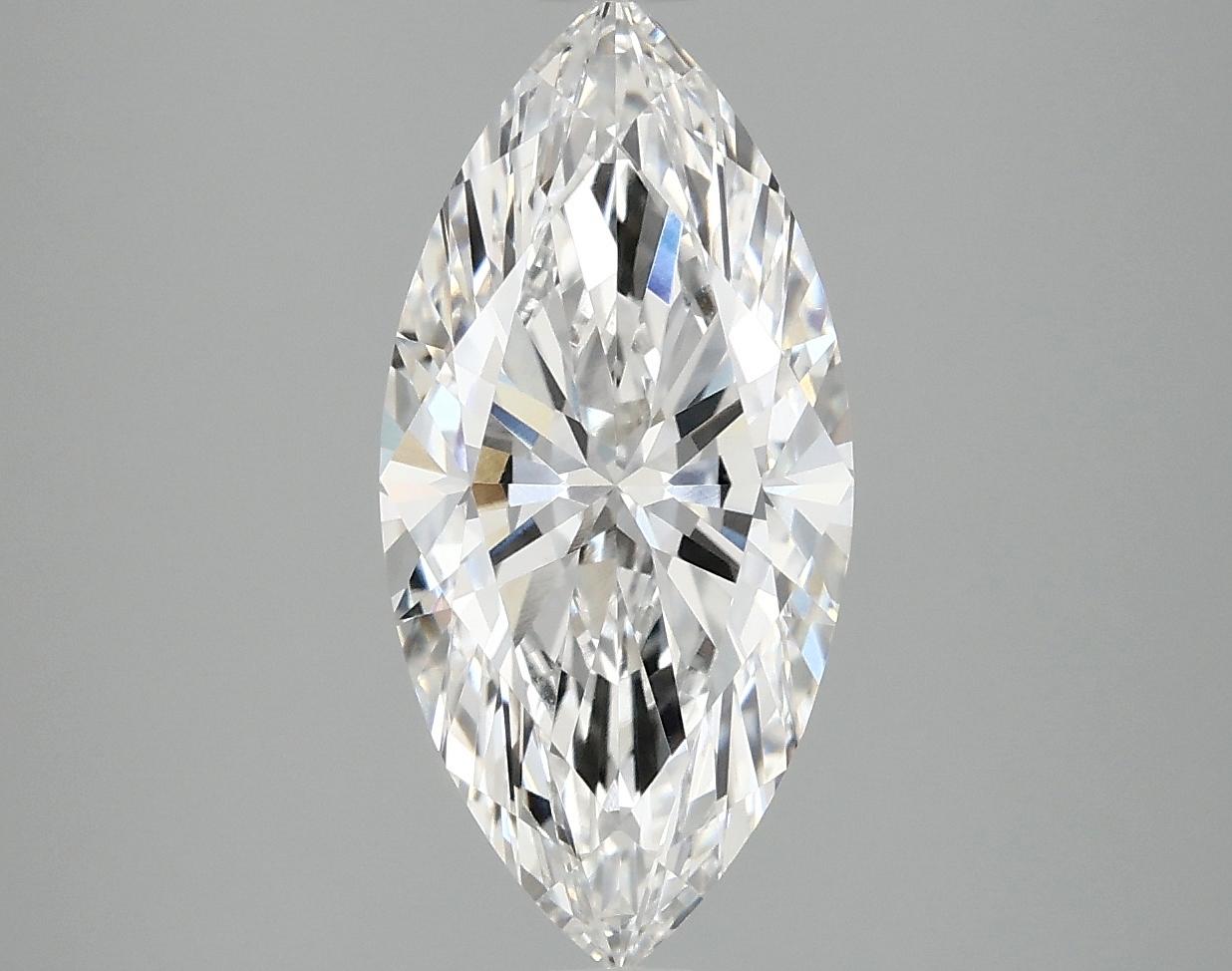 2.43 Carat Marquise Shaped Excellent Cut VVS2 IGI Certified Lab Grown Diamond