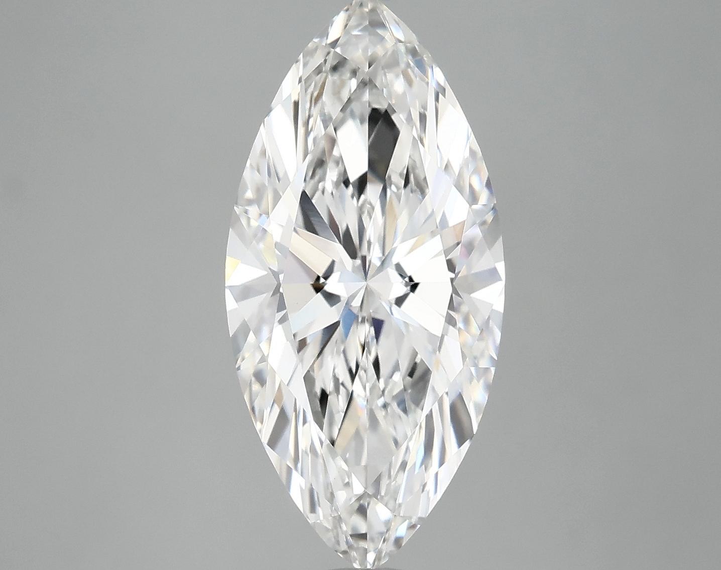4.01 Carat Marquise Shaped Excellent Cut VVS2 IGI Certified Lab Grown Diamond