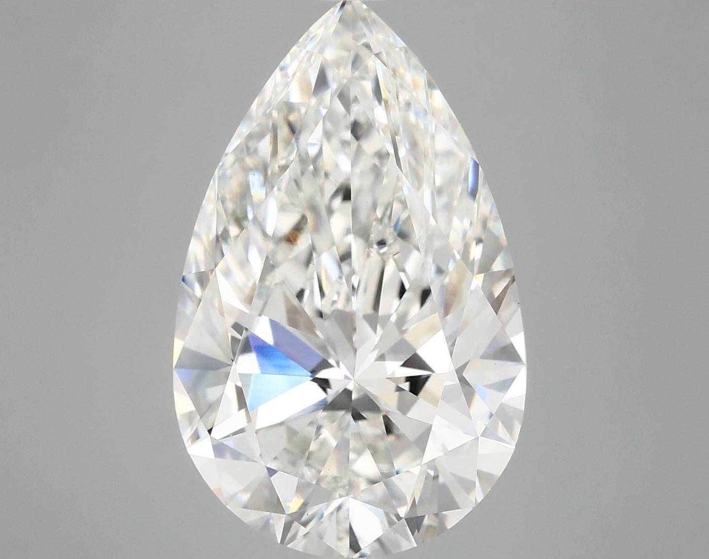 6.98 Carat Pear Shaped Ideal Cut VVS2 IGI Certified Lab Grown Diamond