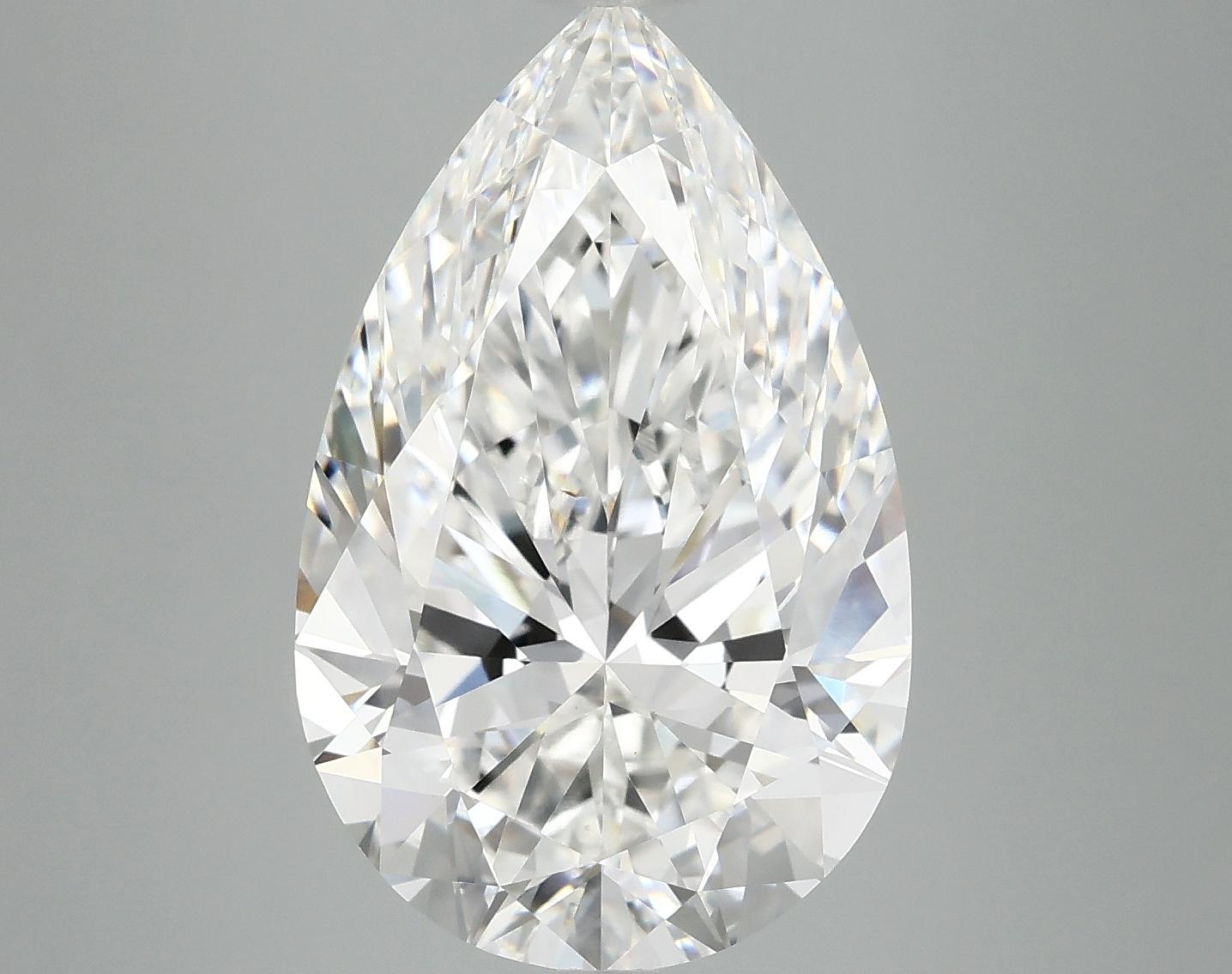 7.32 Carat Pear Shaped Ideal Cut VVS2 IGI Certified Lab Grown Diamond