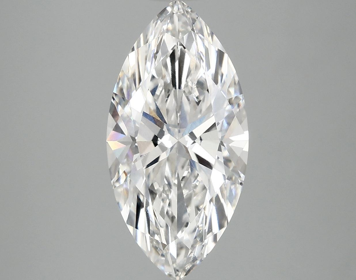 2.52 Carat Marquise Shaped Ideal Cut VVS2 IGI Certified Lab Grown Diamond