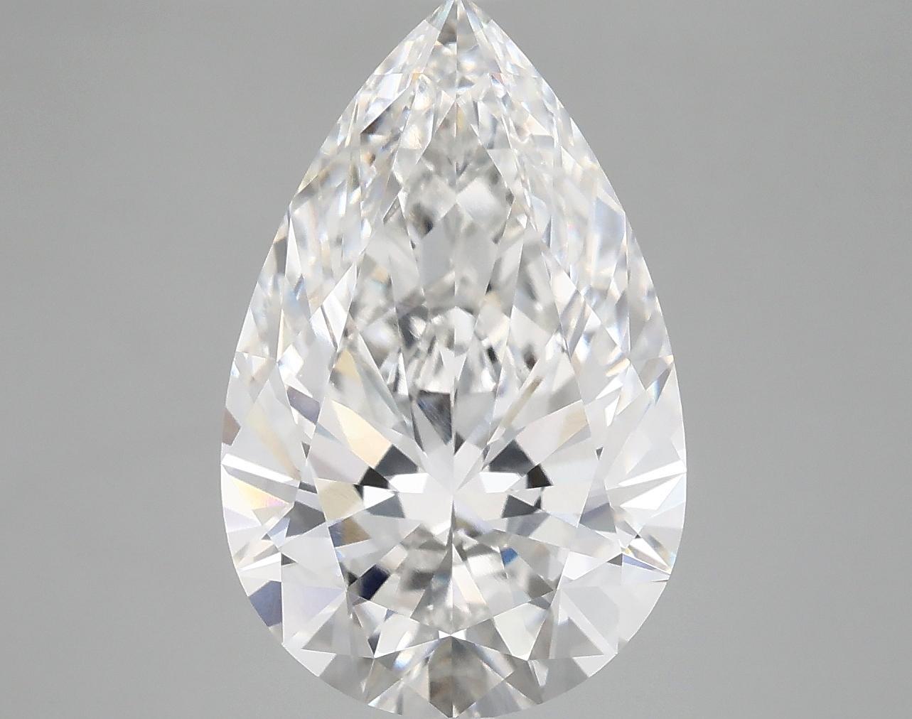 5.05 Carat Pear Shaped Ideal Cut VVS2 IGI Certified Lab Grown Diamond