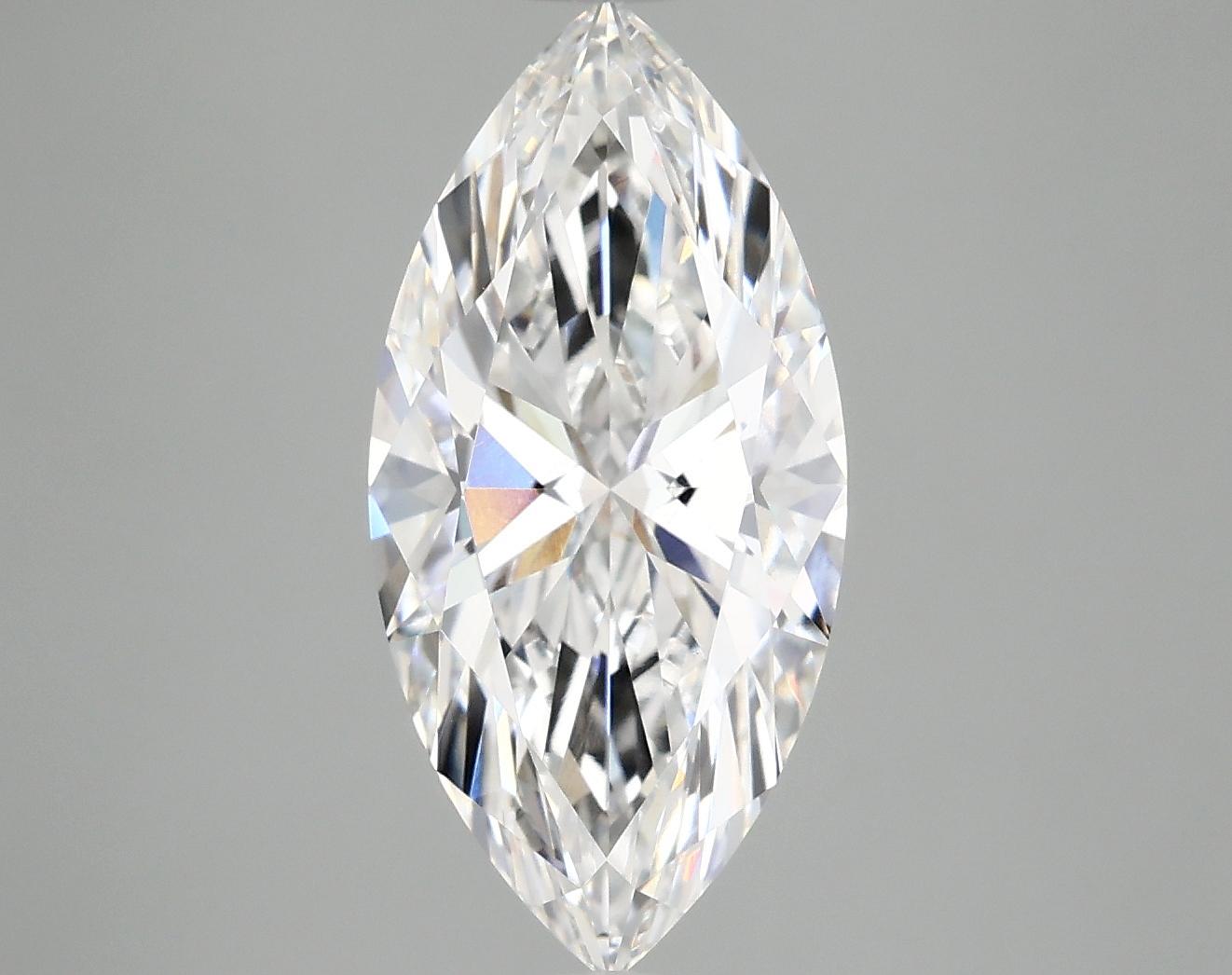 3.18 Carat Marquise Shaped Excellent Cut VVS2 IGI Certified Lab Grown Diamond