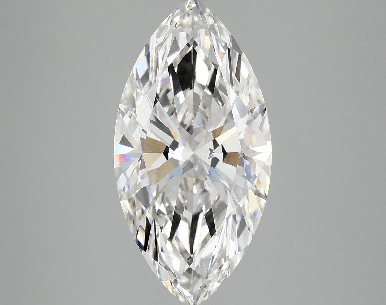 3.68 Carat Marquise Shaped Ideal Cut VVS2 IGI Certified Lab Grown Diamond