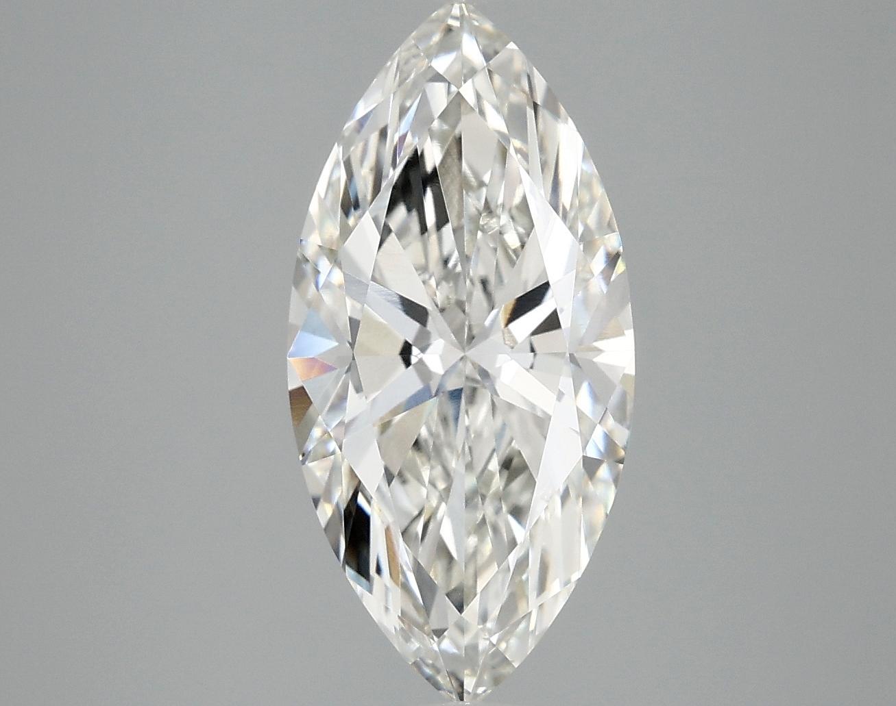 3.03 Carat Marquise Shaped Excellent Cut VVS2 IGI Certified Lab Grown Diamond