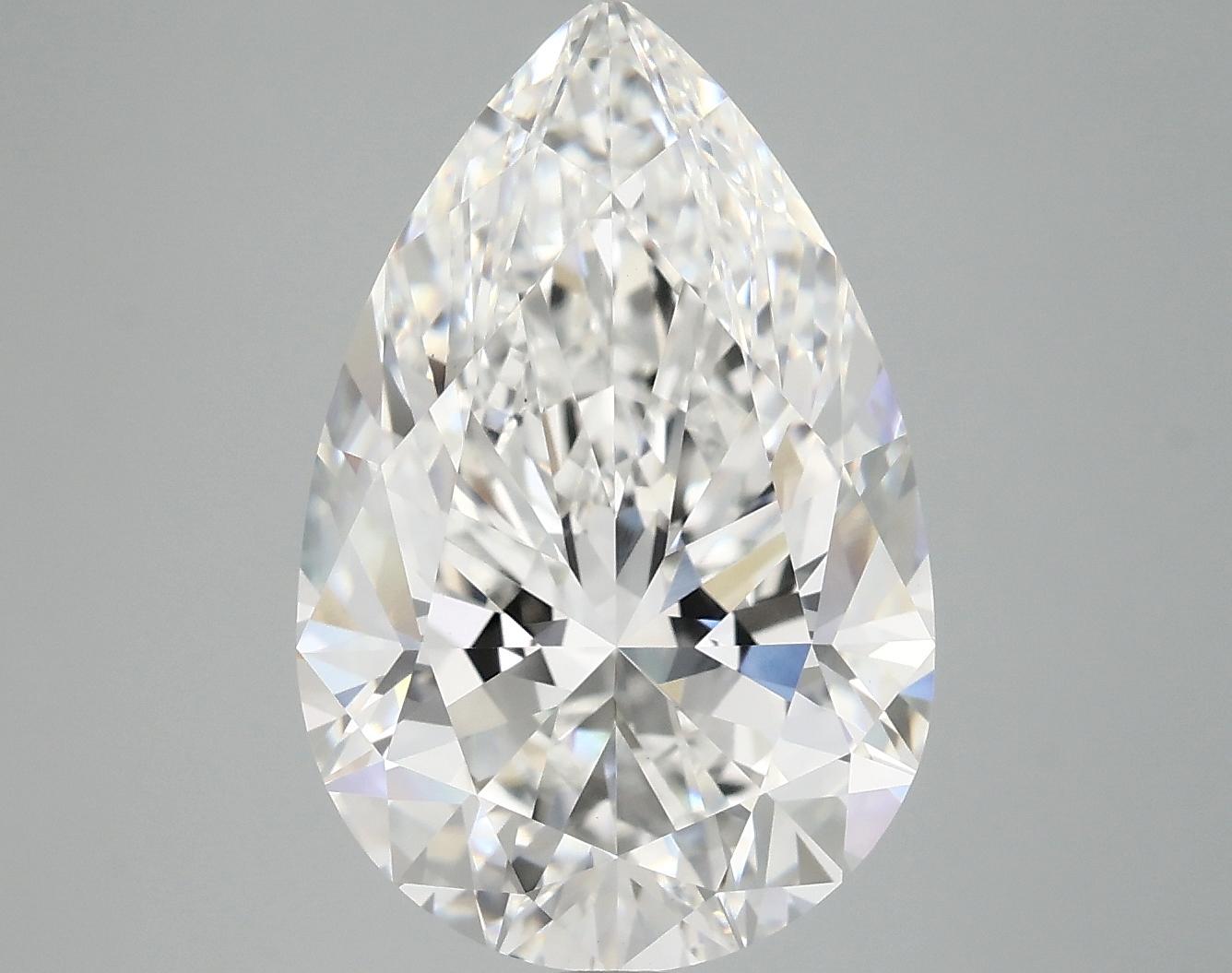 6.06 Carat Pear Shaped Excellent Cut VVS2 IGI Certified Lab Grown Diamond