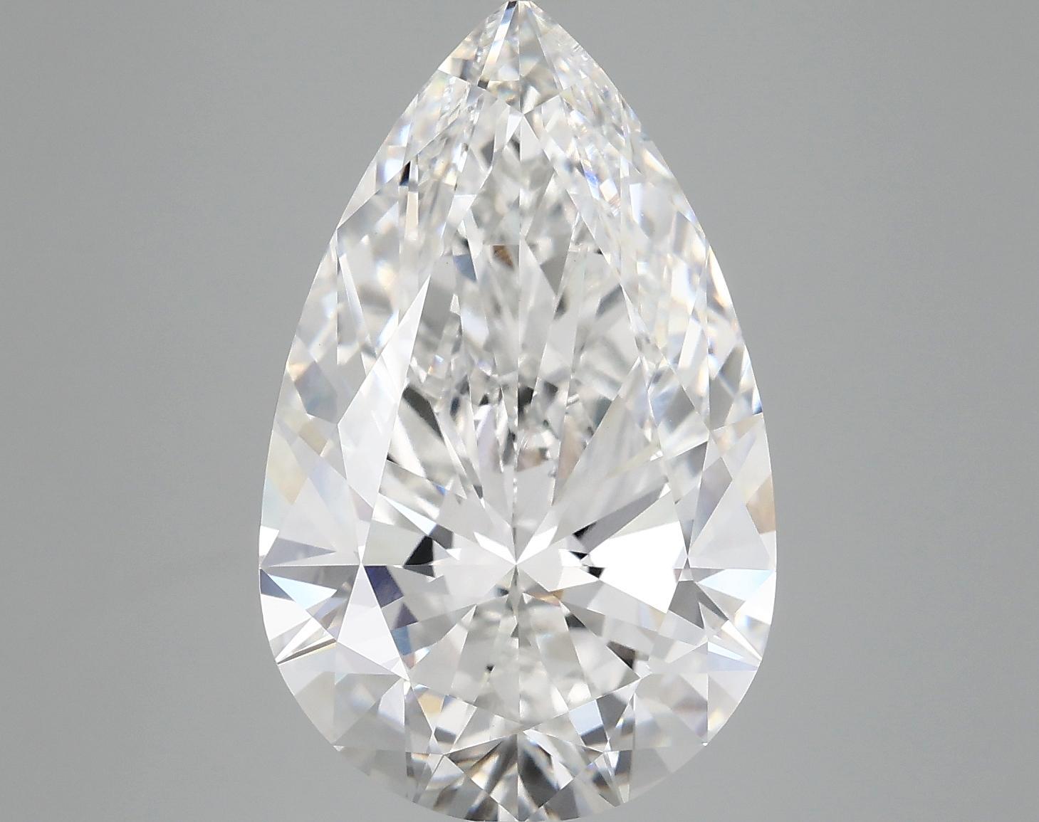 7.36 Carat Pear Shaped Ideal Cut VVS2 IGI Certified Lab Grown Diamond