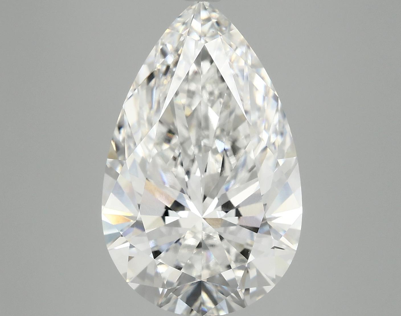 6.59 Carat Pear Shaped Ideal Cut VVS2 IGI Certified Lab Grown Diamond