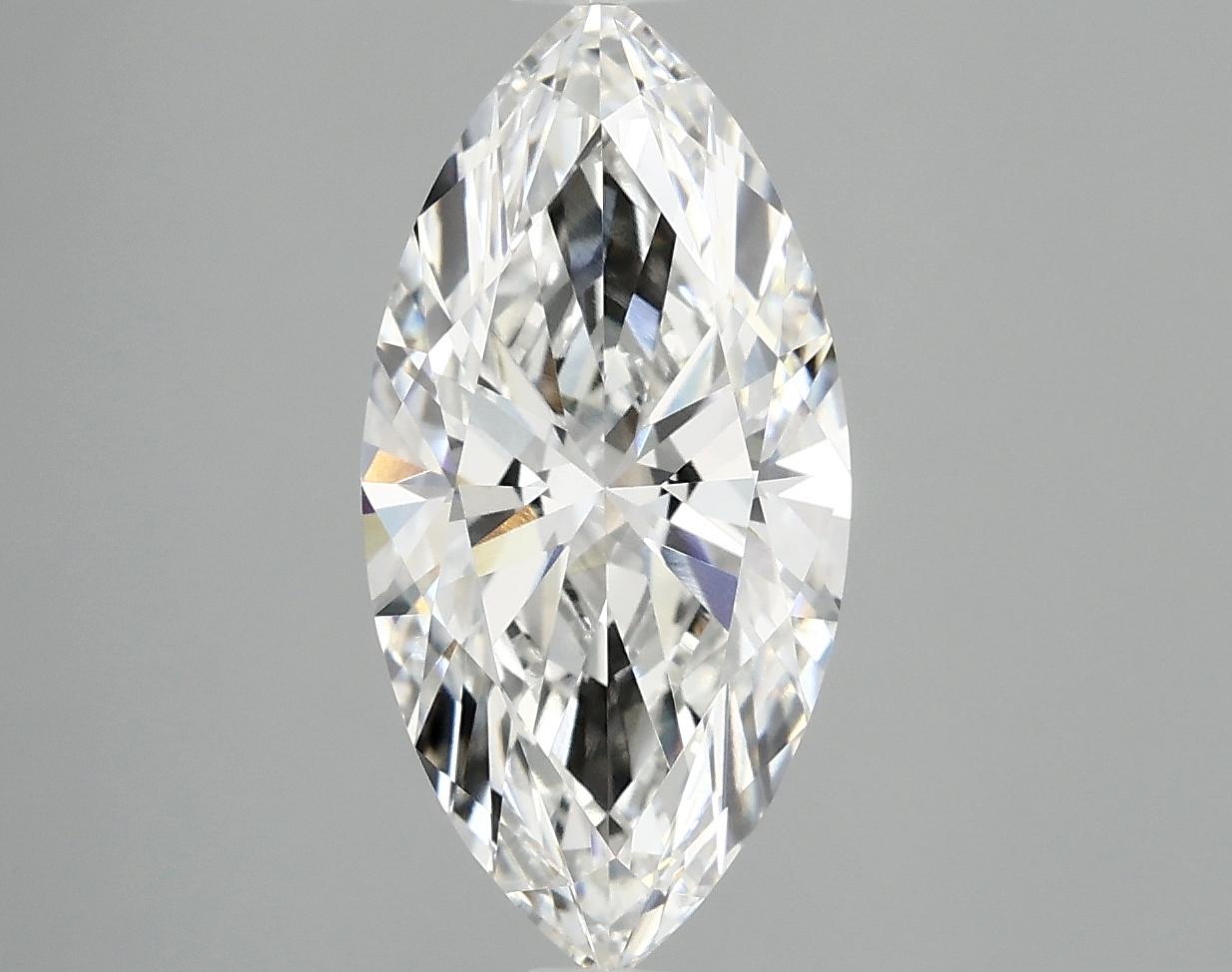 2.43 Carat Marquise Shaped Ideal Cut VVS2 IGI Certified Lab Grown Diamond