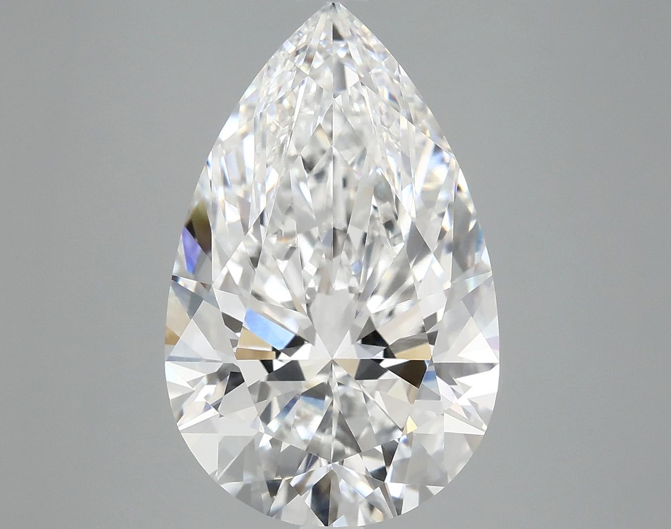 6.14 Carat Pear Shaped Ideal Cut VVS2 IGI Certified Lab Grown Diamond