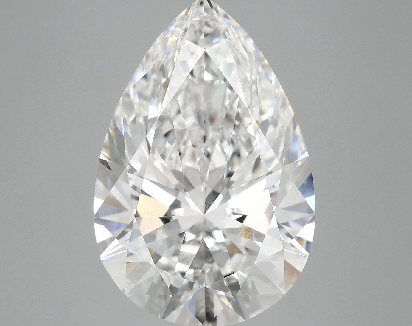 7.05 Carat Pear Shaped Excellent Cut VVS2 IGI Certified Lab Grown Diamond