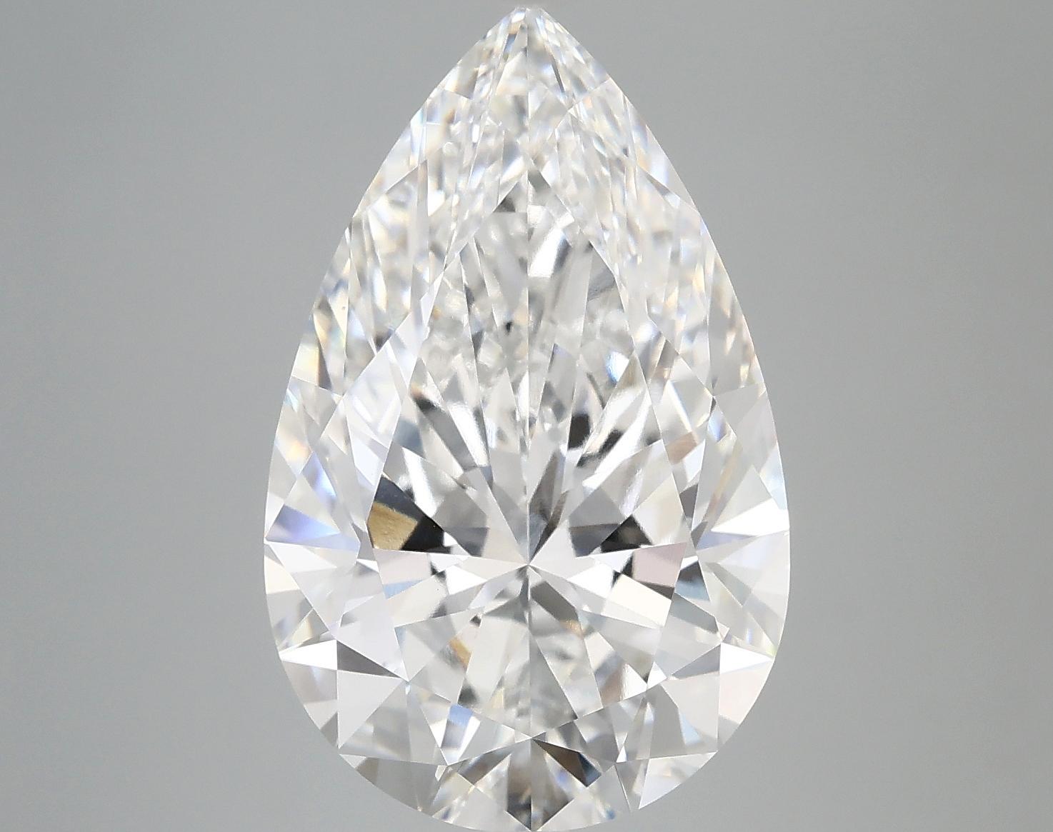 7.12 Carat Pear Shaped Ideal Cut VVS2 IGI Certified Lab Grown Diamond