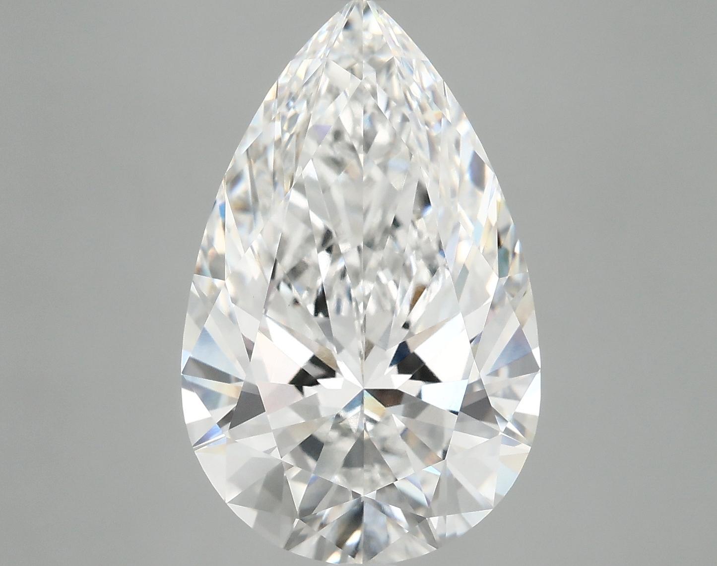 7.04 Carat Pear Shaped Ideal Cut VVS2 IGI Certified Lab Grown Diamond