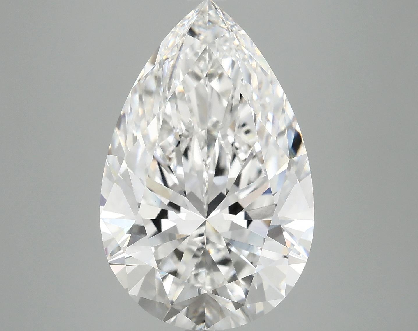 7.37 Carat Pear Shaped Ideal Cut VVS2 IGI Certified Lab Grown Diamond