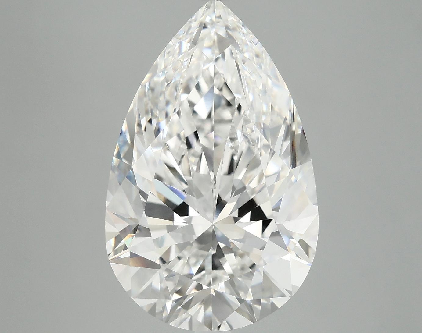 7.36 Carat Pear Shaped Ideal Cut VVS2 IGI Certified Lab Grown Diamond
