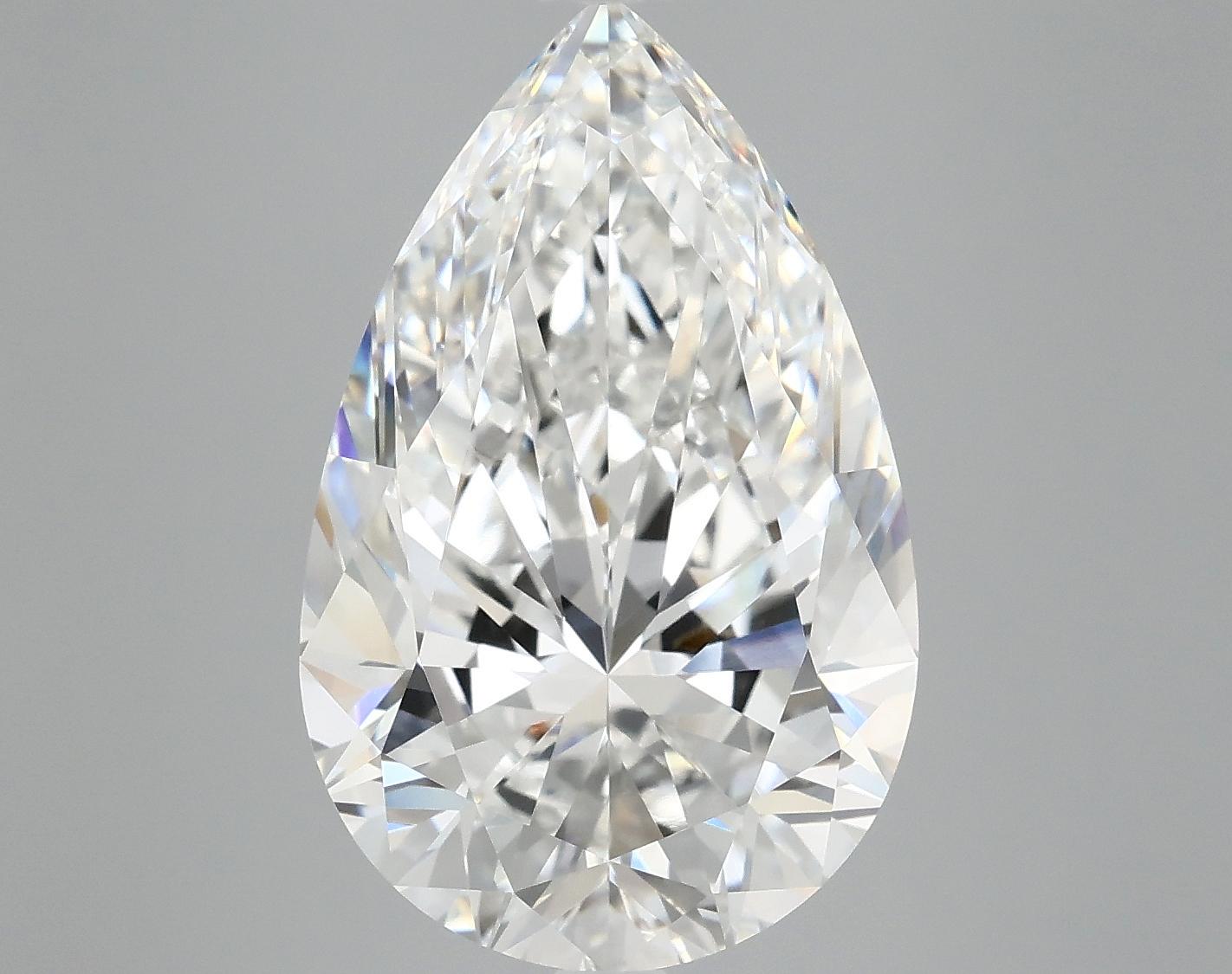 7.49 Carat Pear Shaped Ideal Cut VVS2 IGI Certified Lab Grown Diamond