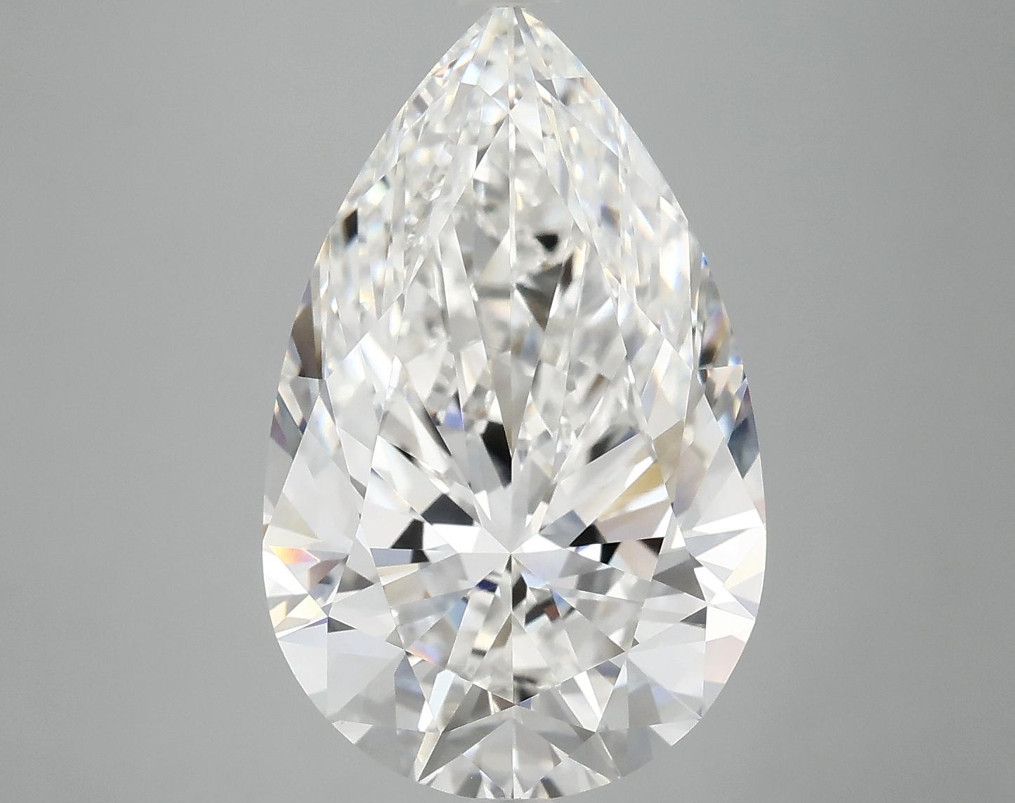 7.36 Carat Pear Shaped Ideal Cut VVS2 IGI Certified Lab Grown Diamond