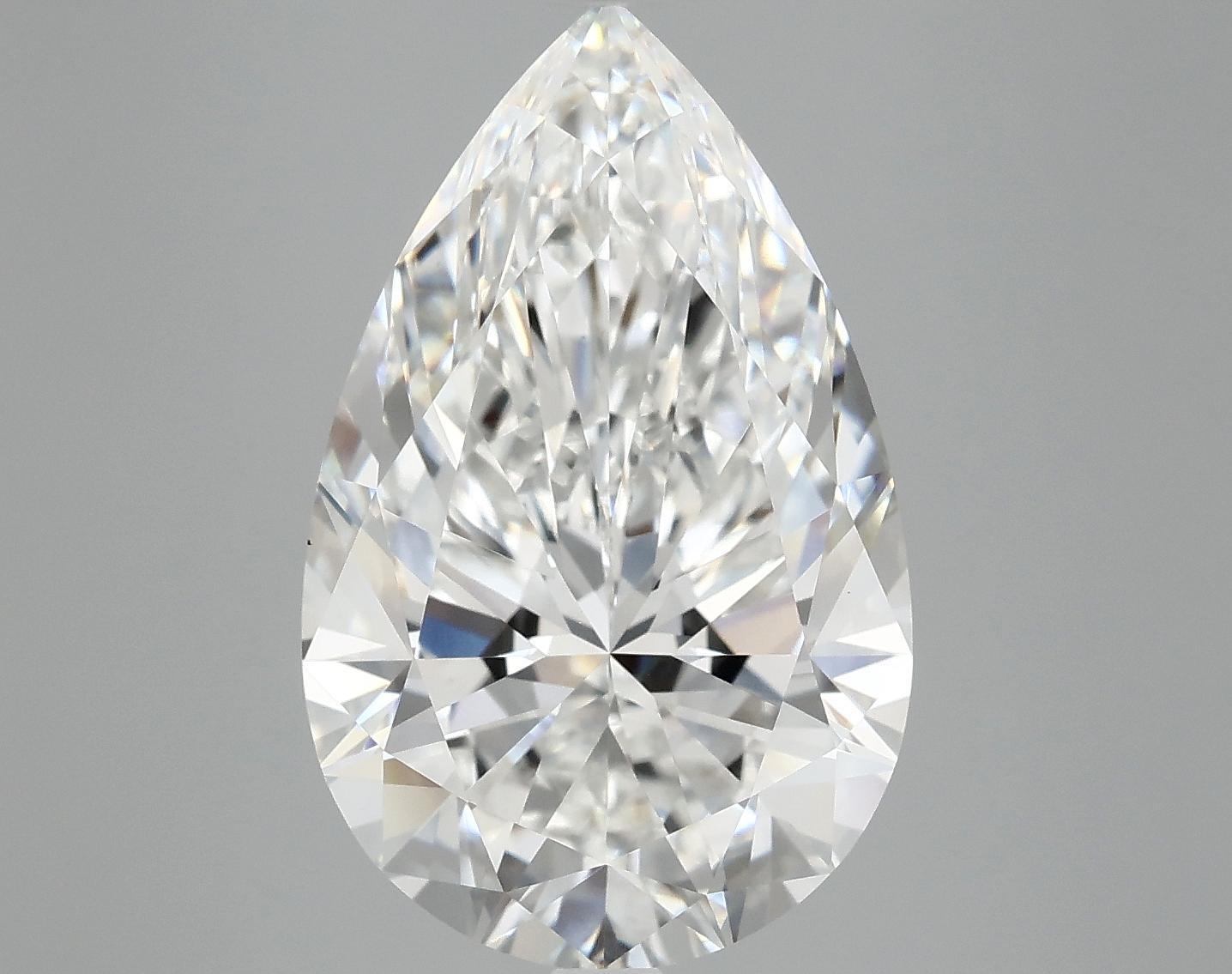 7.08 Carat Pear Shaped Ideal Cut VVS2 IGI Certified Lab Grown Diamond