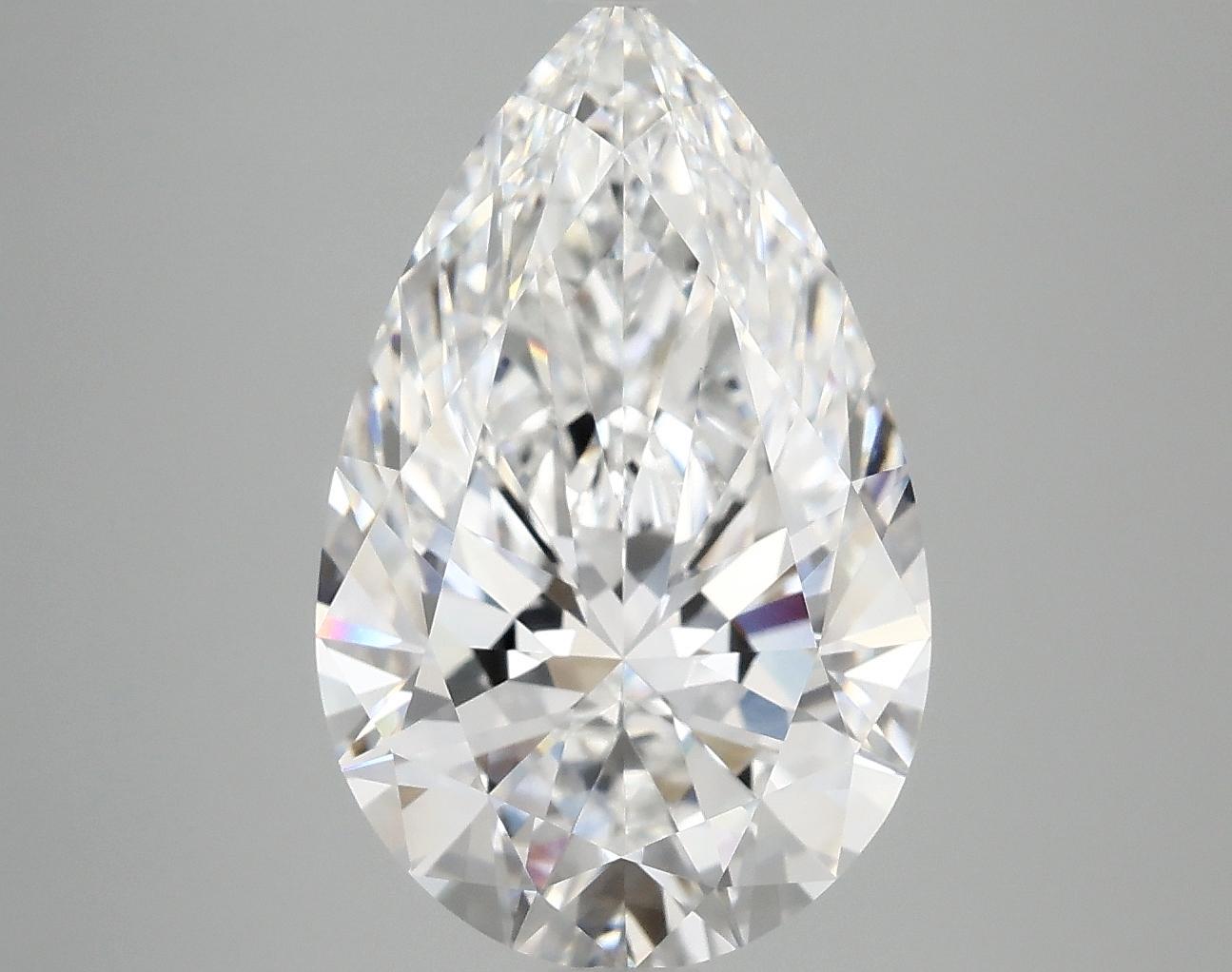 4.89 Carat Pear Shaped Ideal Cut VVS2 IGI Certified Lab Grown Diamond