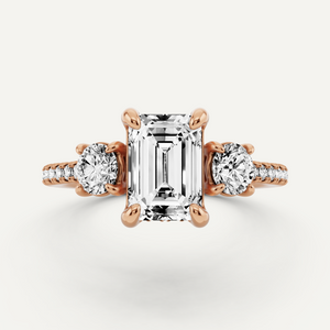 Side Stone Engagement Ring