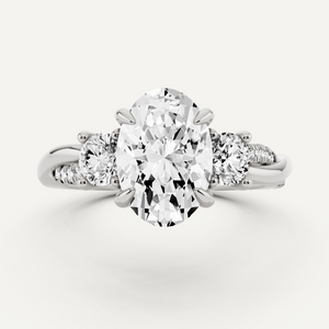 Side Stone Engagement Ring