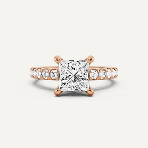 Hidden Halo Engagement Ring