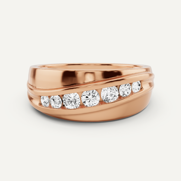 1/2 ctw Round Diamond Seven Stone Men's Band