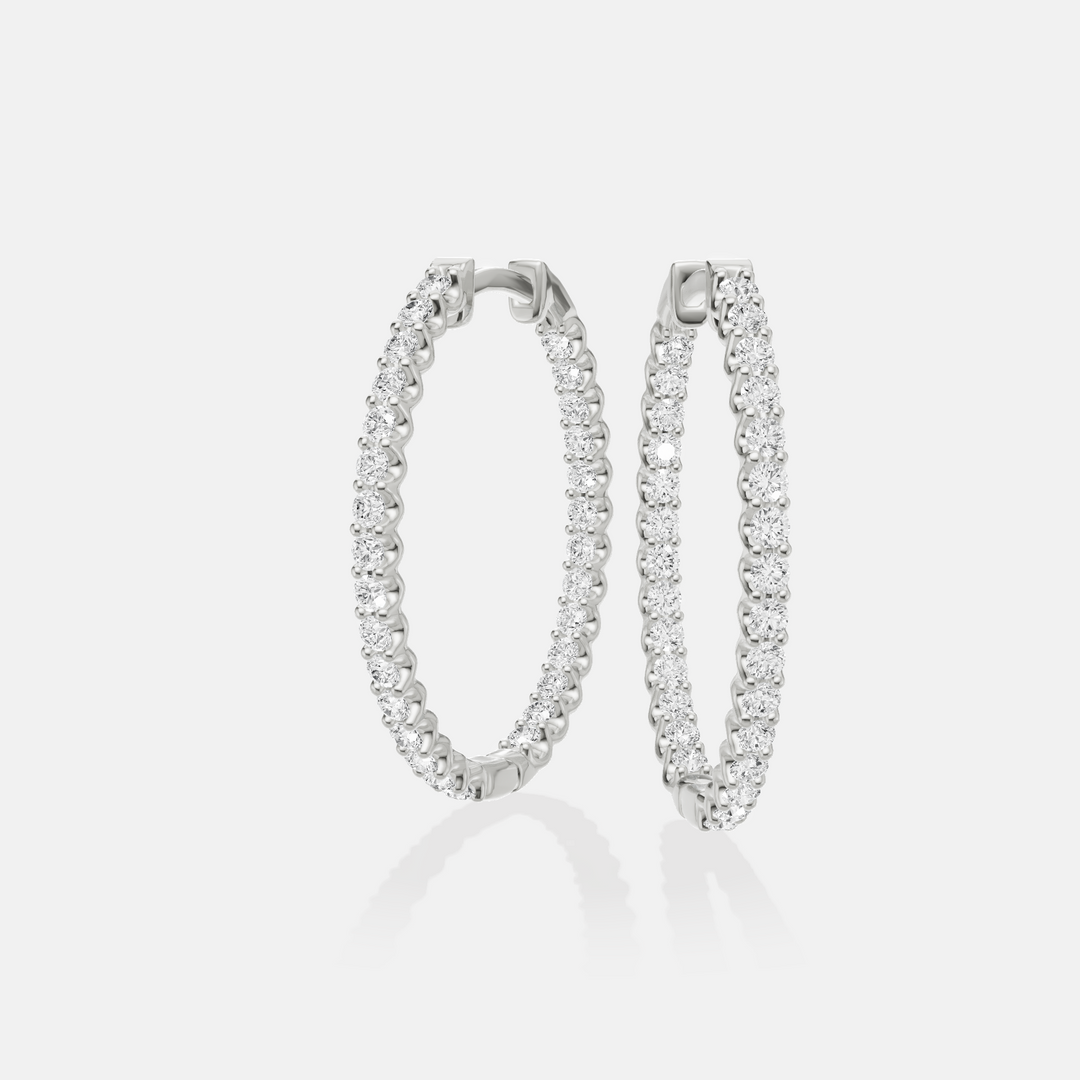 Lab Grown Diamond Hoop Earrings | Diamond Earrings on Sale – Von Diamonds