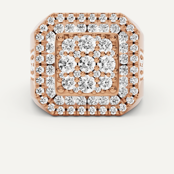 3 ctw Round Lab Grown Diamond Men's Ring