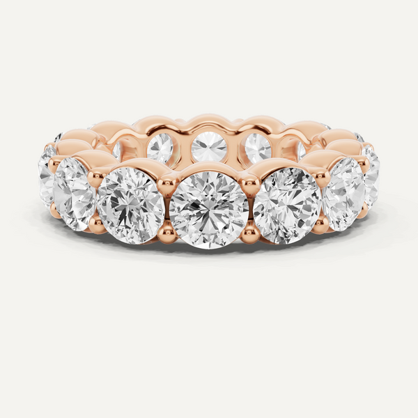 5 ctw Round Diamond Shared Prong Eternity Band - 4.6mm Width