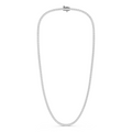 10 ctw Round Lab Grown Diamond Tennis Necklace in Sterling Silver