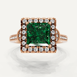 Hidden Halo Engagement Ring