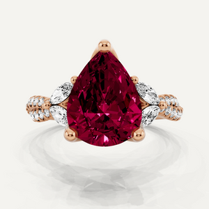 Side Stone Engagement Ring