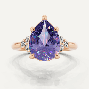 Side Stone Engagement Ring