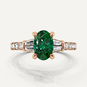 Side Stone Engagement Ring
