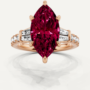 Side Stone Engagement Ring