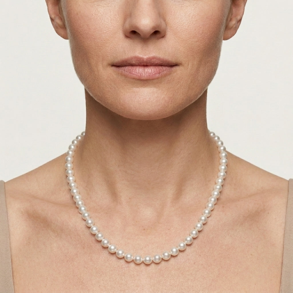 Freshwater Pearl Strand Necklace with Sterling Silver Clasp